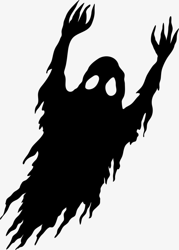 黑色恐怖幽灵免抠