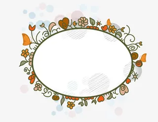 手绘小清新圆环背景装饰