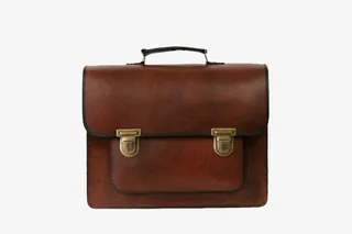 复古手提时尚邮差包免抠