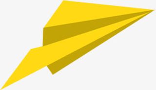 儿童节黄色纸飞机六一儿童节免抠