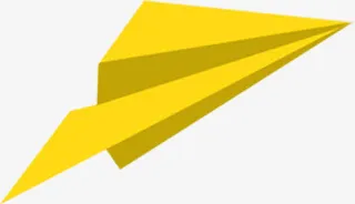 儿童节黄色纸飞机六一儿童节免抠