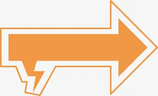 向右橘色箭头标题框免抠