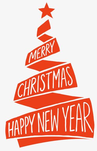 扁平化圣诞树海报设计免抠