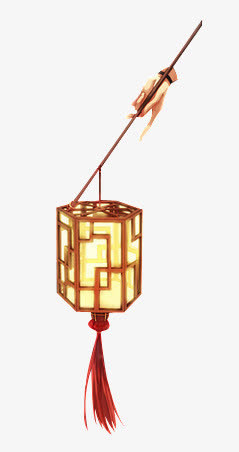 手持灯笼古典灯笼免抠