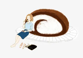 卡通红糖糕点免抠