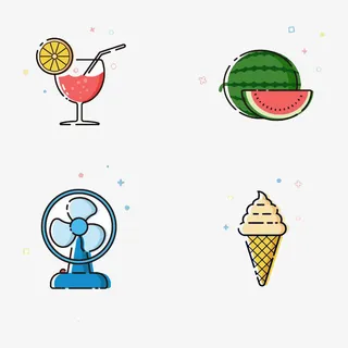 夏天必备神器mbe风格免抠