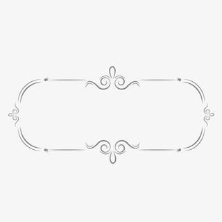 银色欧式简介风格边框免抠