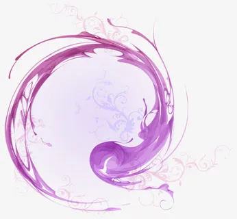 紫色古风圆环装饰免抠