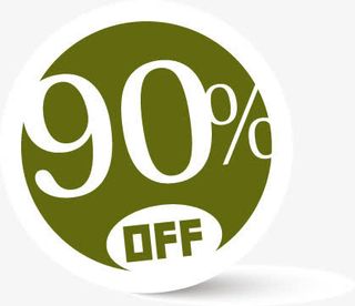 90%彩色折扣标签免抠