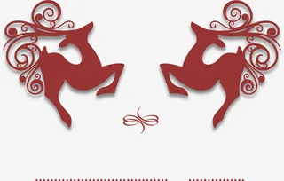 矢量圣诞麋鹿海报免抠