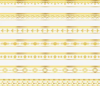 精美金色花边边框免抠