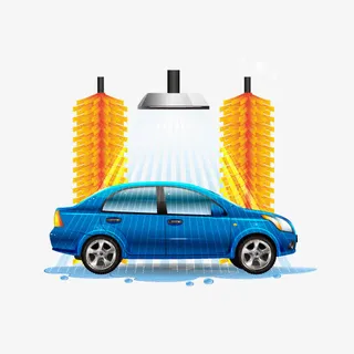 矢量汽车全车自动清洗免抠