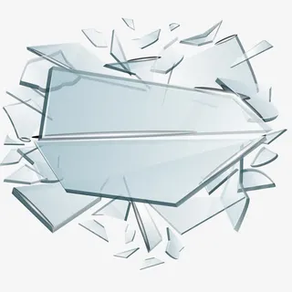 卡通碎玻璃免抠