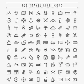 各类旅行图标大全免抠