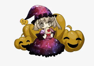 万圣节紫色星空裙子免抠