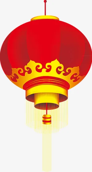 手绘喜庆红灯笼免抠