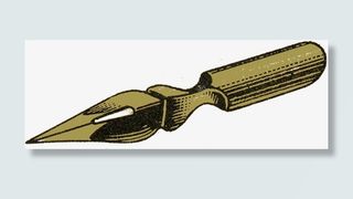 金属钢笔笔头手绘免抠