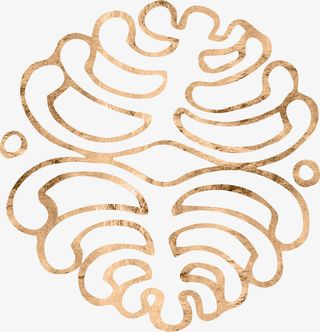 金色圆形纹图免抠