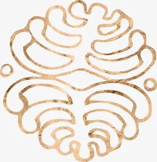 金色圆形纹图免抠