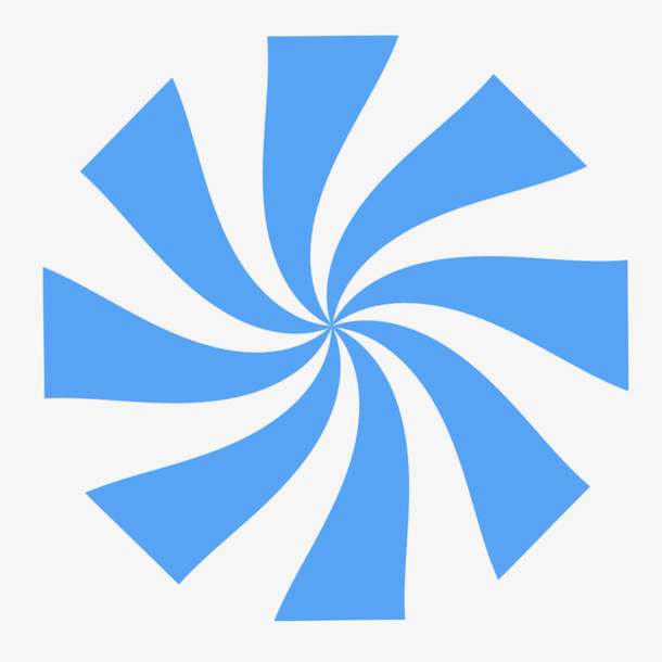 平面设计蓝色放射光免抠