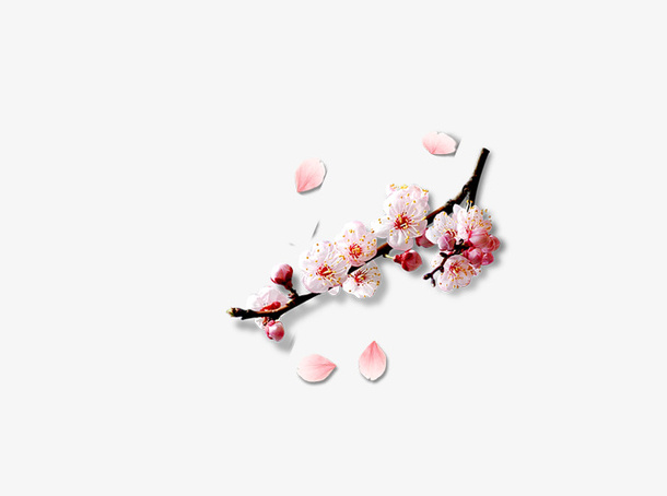 粉红桃花幸运元素免抠