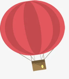 色彩 热气球 手绘 简约免抠