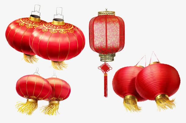 节日新年艺术灯笼免抠