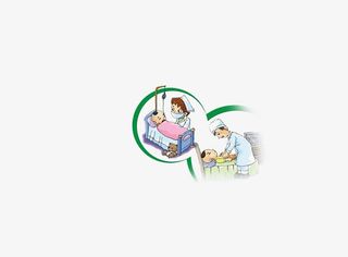 漫画风格宝宝看医生免抠