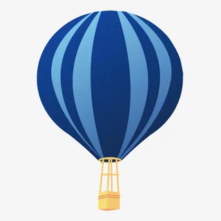 卡通热气球透明素材图免抠