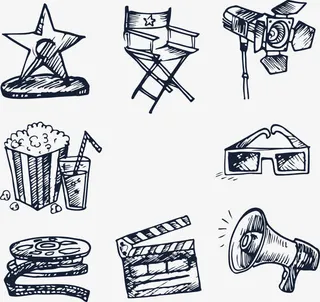 矢量电影小元素免抠