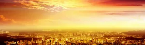 金色城市背景高清