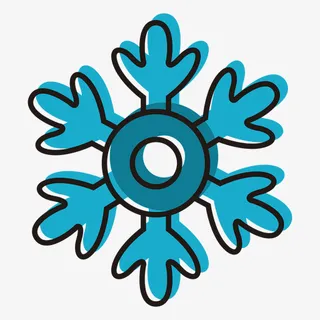 可爱雪花骨朵免抠