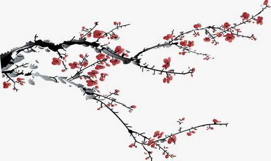 水墨梅花免抠