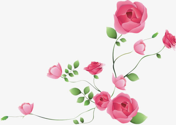 玫瑰花花边边框图片免抠