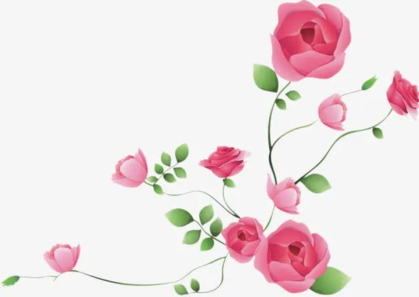 玫瑰花花边边框图片免抠