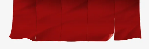 红色帷幕节日免抠