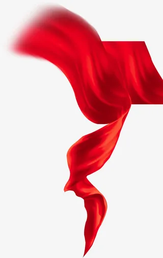 红色丝绸素材免抠