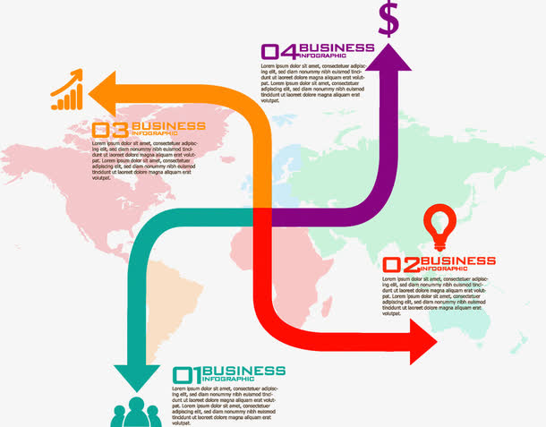 商务信息图表示意图免抠