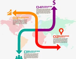 商务信息图表示意图免抠