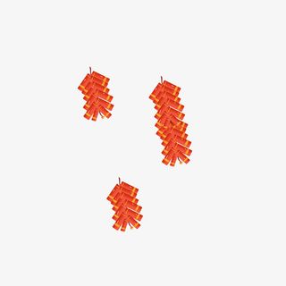 鞭炮 过年元素 装饰物鞭炮 节日鞭炮手绘免抠