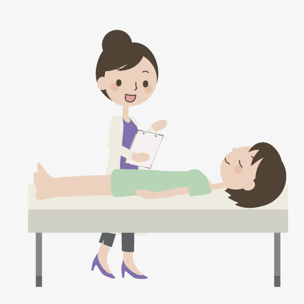 卡通女性检查免抠
