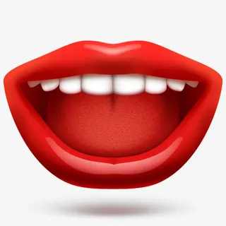 红色嘴唇牙齿图片免抠装饰其他装饰图案元素