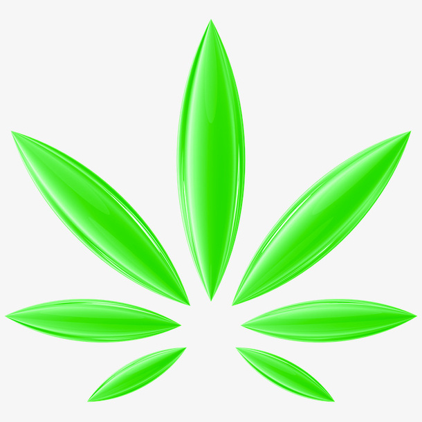 绘制绿色七片叶子免抠