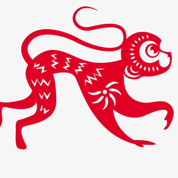 猴年剪纸免抠
