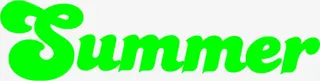 绿色summer夏天艺术字免抠