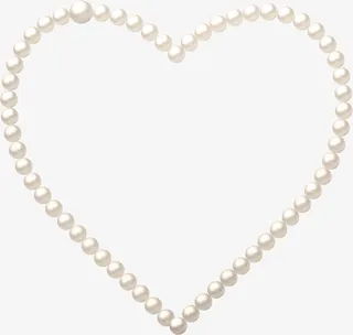 卡通珍珠图片 珍珠心项链免抠