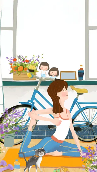 瑜伽h5背景高清