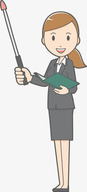 拿着书本讲课的女人免抠