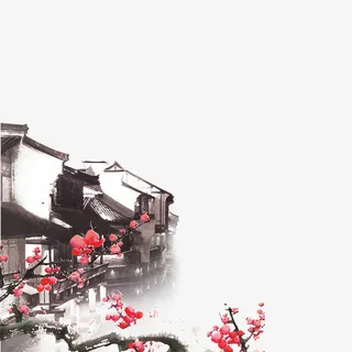 中国风画画免抠