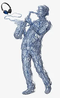 吹萨克斯的男人免抠